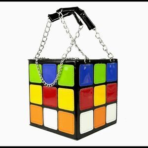Rubiks cube purse handbag